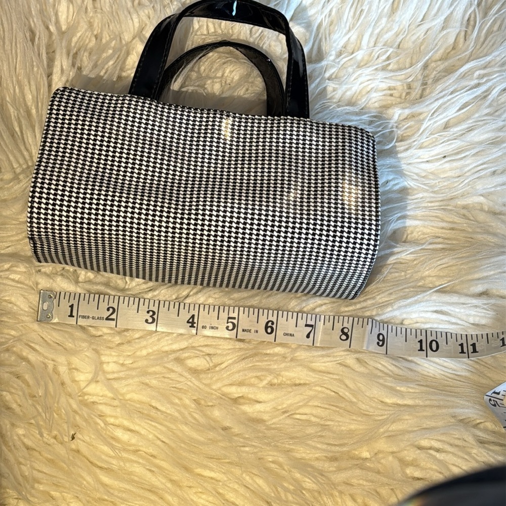 324.  Kenneth Cole Reaction Black and White Houndstooth Bag - small - Picture 6 of 8